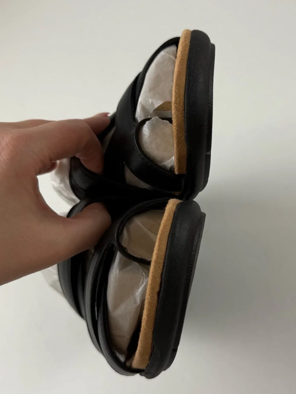 Easy Spirit Westly Strappy Slip-On Sandals Womens 10M Black Smooth NWT